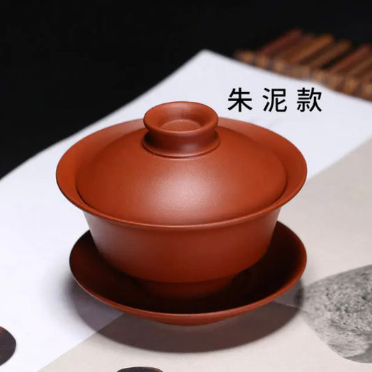 Yixing Purple Clay Gaiwan - Red